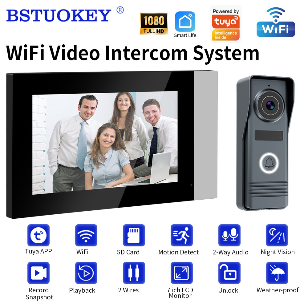 Home Security Doorbell Camera - Interphone vidéo intelligent Wi-Fi 1080P à