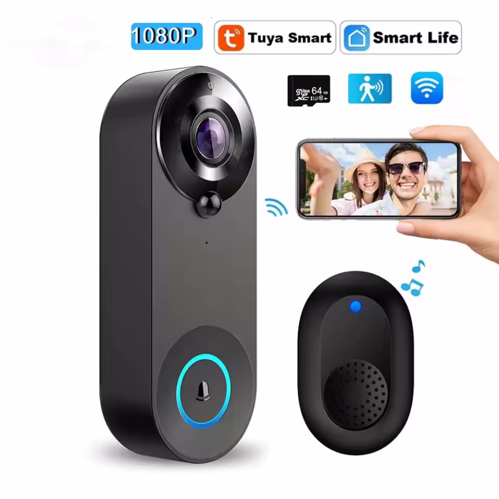 Home Security Premium - Tuya 1080P sans fil WIFI sonnette
