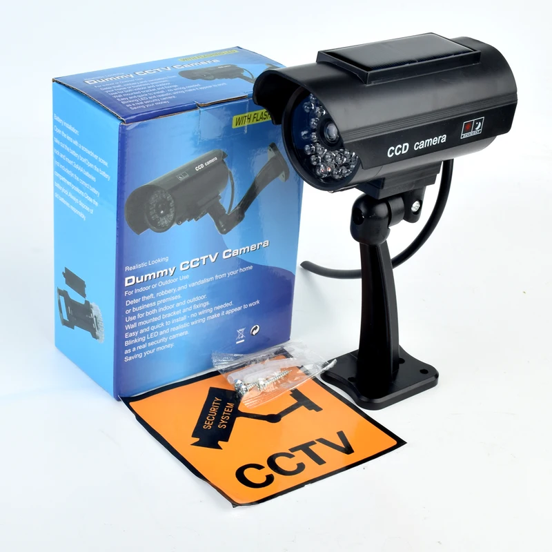 Solar Security Light - Caméra de sécurité factice à énergie