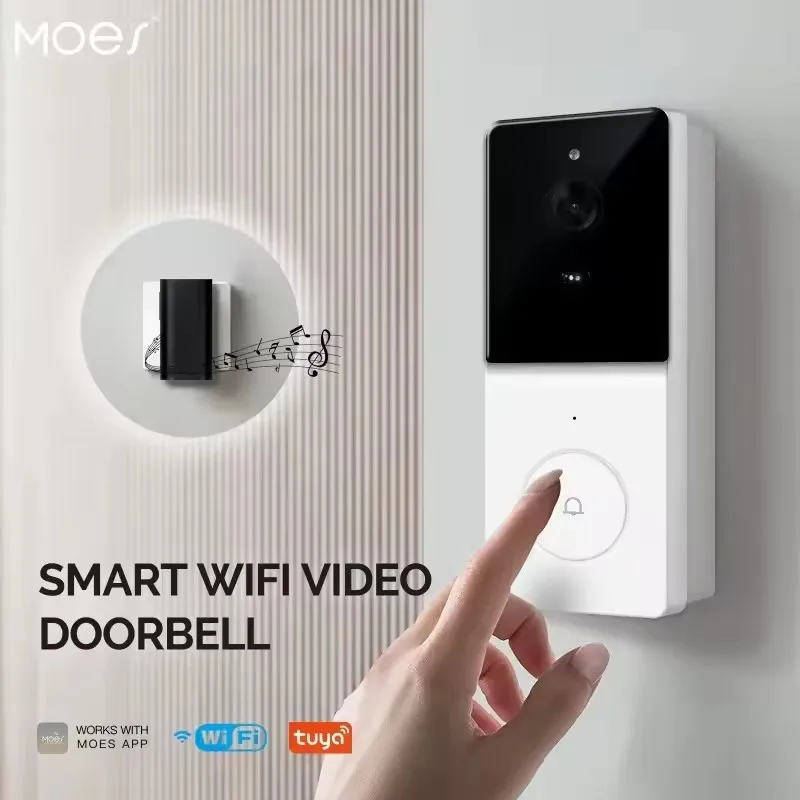 Home Security Doorbell Camera - Sonnette vidéo Wi-Fi Moes avec caméra,