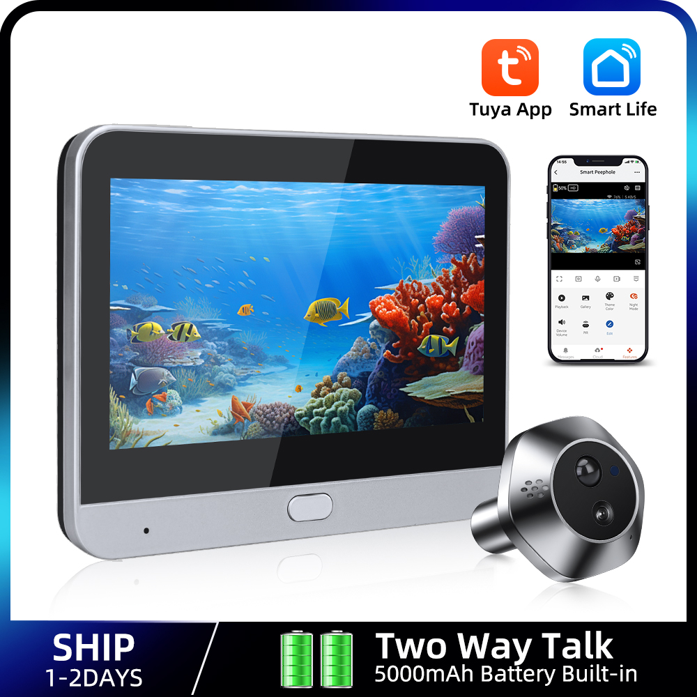 Home Security Doorbell Camera - Caméra vidéo judas intelligente Tuya, caméra