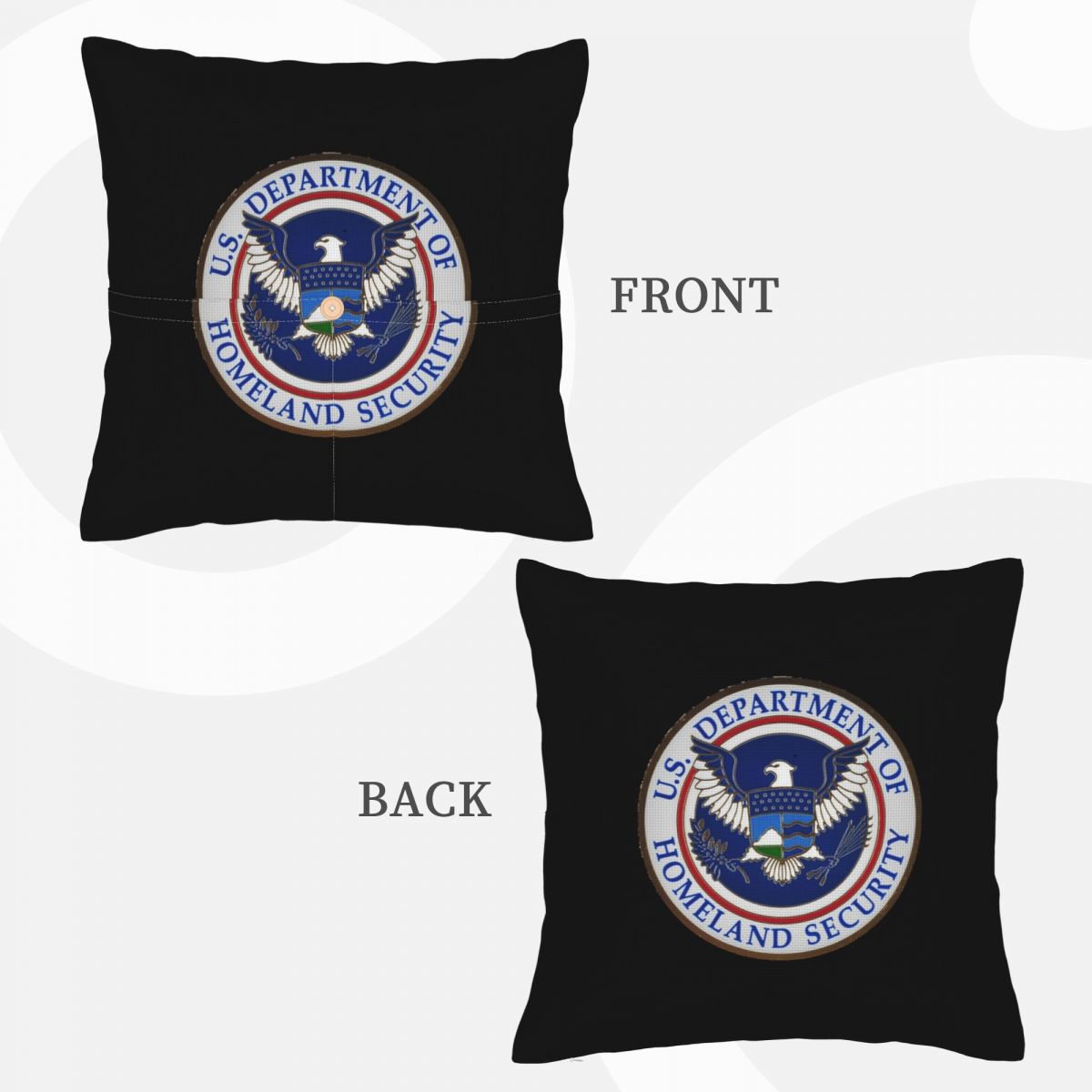 DHS - Housse de coussin carrée - Home Security Department Us avis et prix