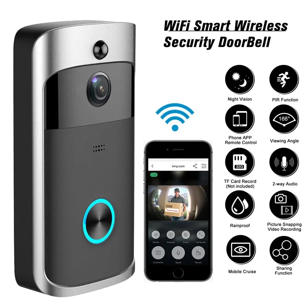 Sonnette de porte sans fil Wi- - Home Security Doorbell Camera avis et prix