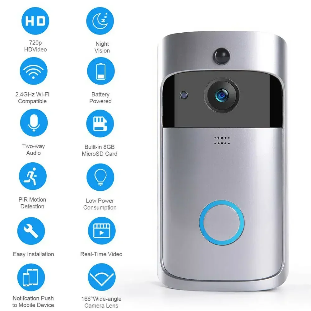 Sonnette de porte sans fil Wi- - Home Security Doorbell Camera avis et prix